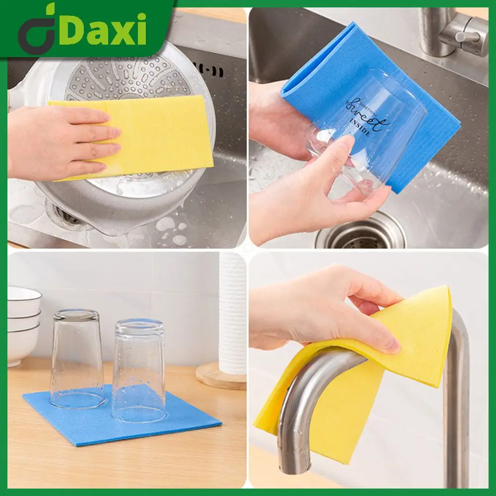 

Wood Pulp Cotton Natural Wood Pulp Cotton Dishcloth Modern Minimalist Cleaning Dishwashing Cloth Kitchen Widening 1pcs 18×20cm