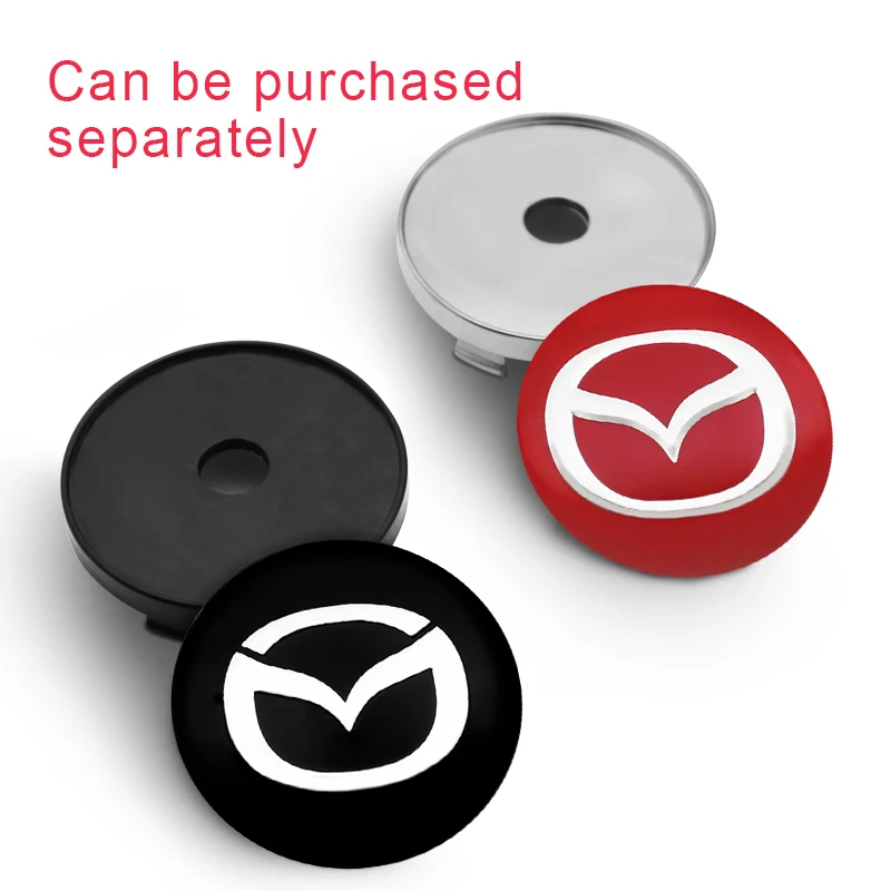 

4pcs 56mm 60mm Car Wheel Center Hub Cap Sticker Auto Badge Rim Covers For Mazda 2 Mazda 3 6 CX5 CX-5 CX9 MX5 MS MP Accessories