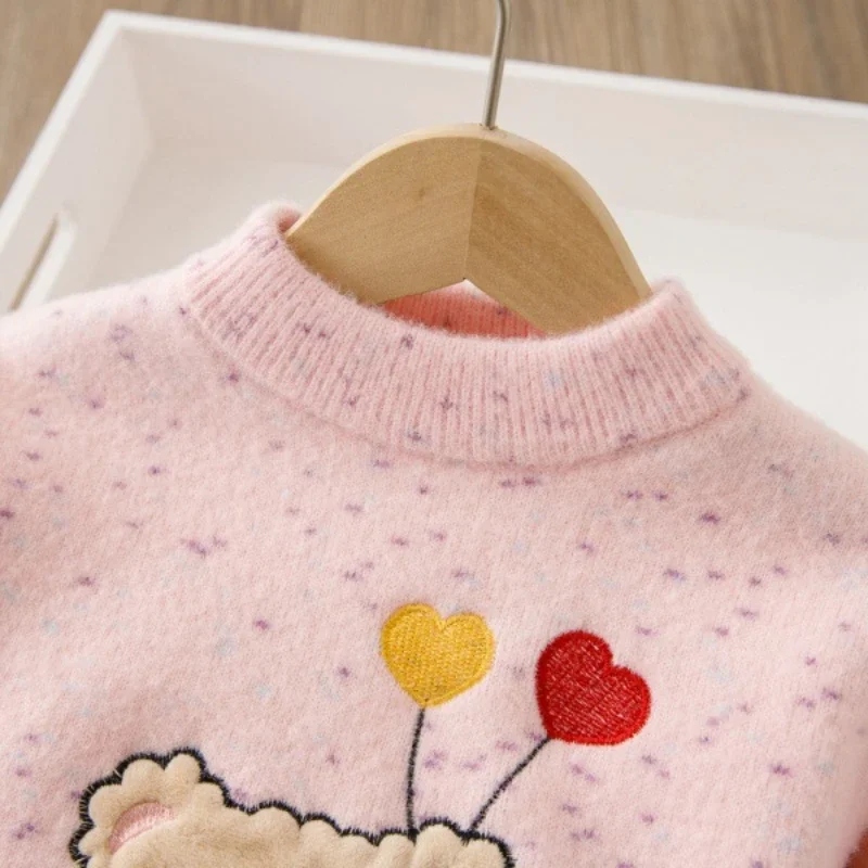 Комплект свитера для девочек осенне-зимний новый свитер с длинными рукавами и