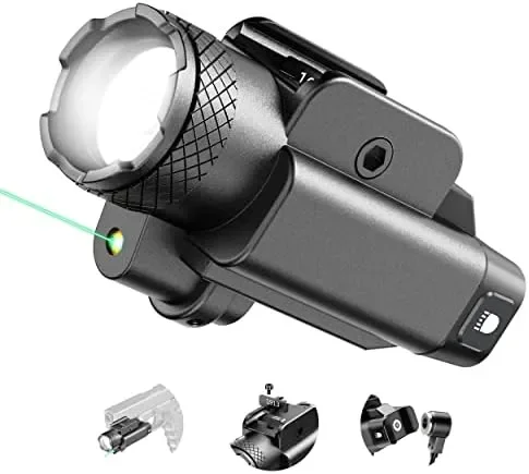 

1500 люмен, фонарь, тактический фонарик, зеленый лазер и белый цвет, Combo с оружием, тактический стробоскоп, USB Перезаряжаемый, C