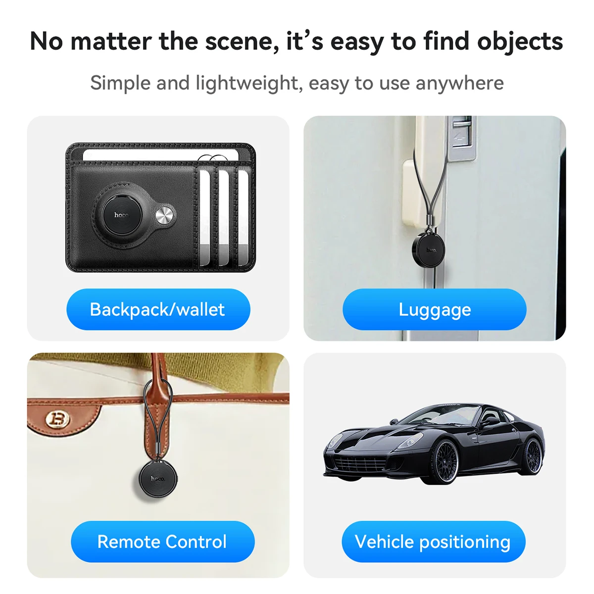 Фото HOCO E96A Bluetooth GPS трекер смарт-тег беспроводной Android-совместимый поиск домашних животных ключ Find My App устройство слежения для дома №5