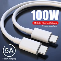 fast charger 100w data cable for samsung s21 fe pd usb c to usb type c cord xiaomi redmi note 11 huawei macbook quick charger