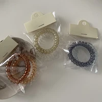 2 pcs rubber hair bands for women hair accessories girl phone cord spiral hair ties gum cute elastic hair rings band 2022