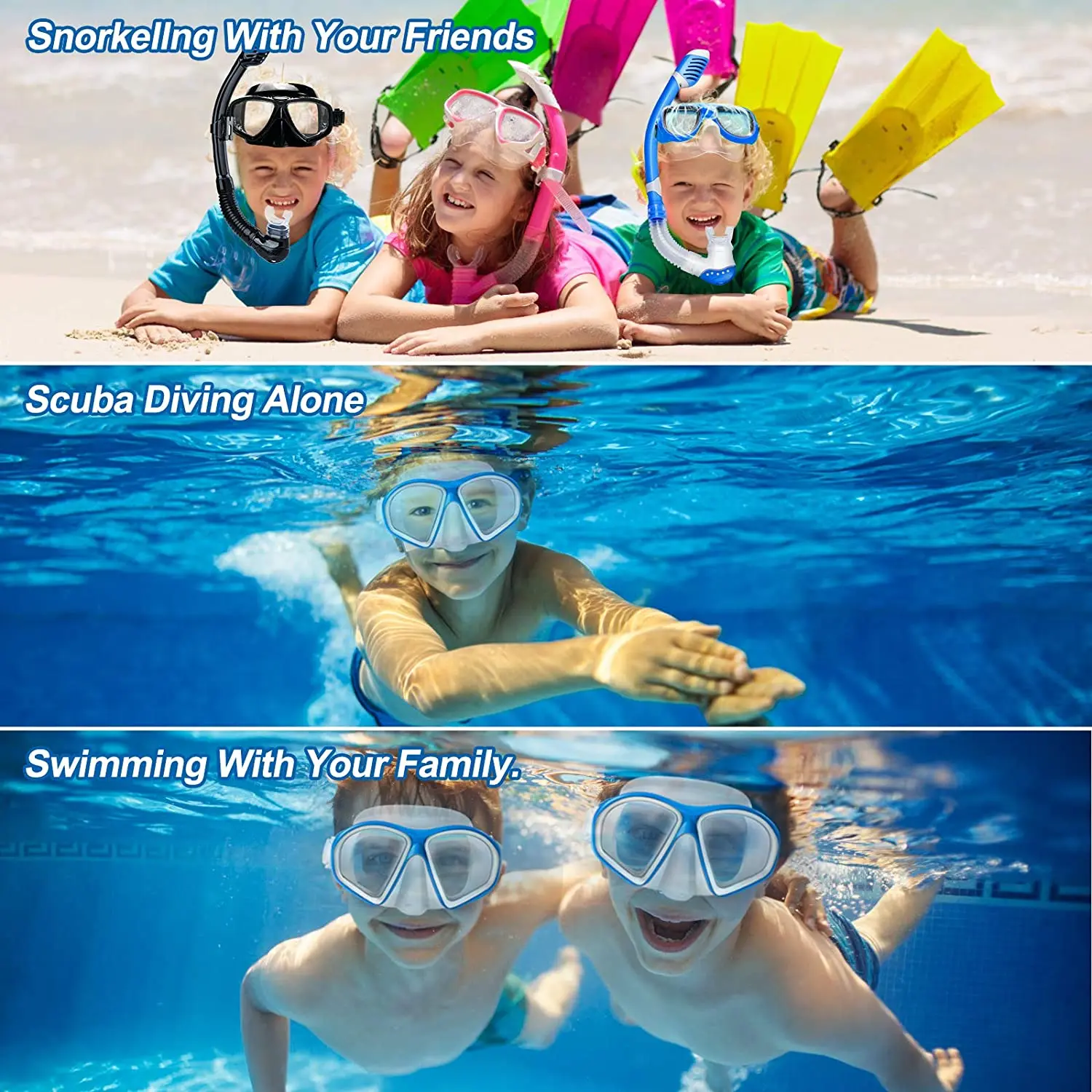 Детский Набор Масок Для Дайвинга С Сухой Трубкой Удобные Силиконовые Очки