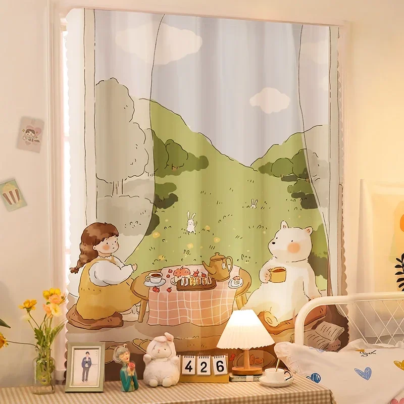 

Self adhesive curtain, hole free, 2022 new blackout cloth, bedroom balcony, sunshade, small window, simple