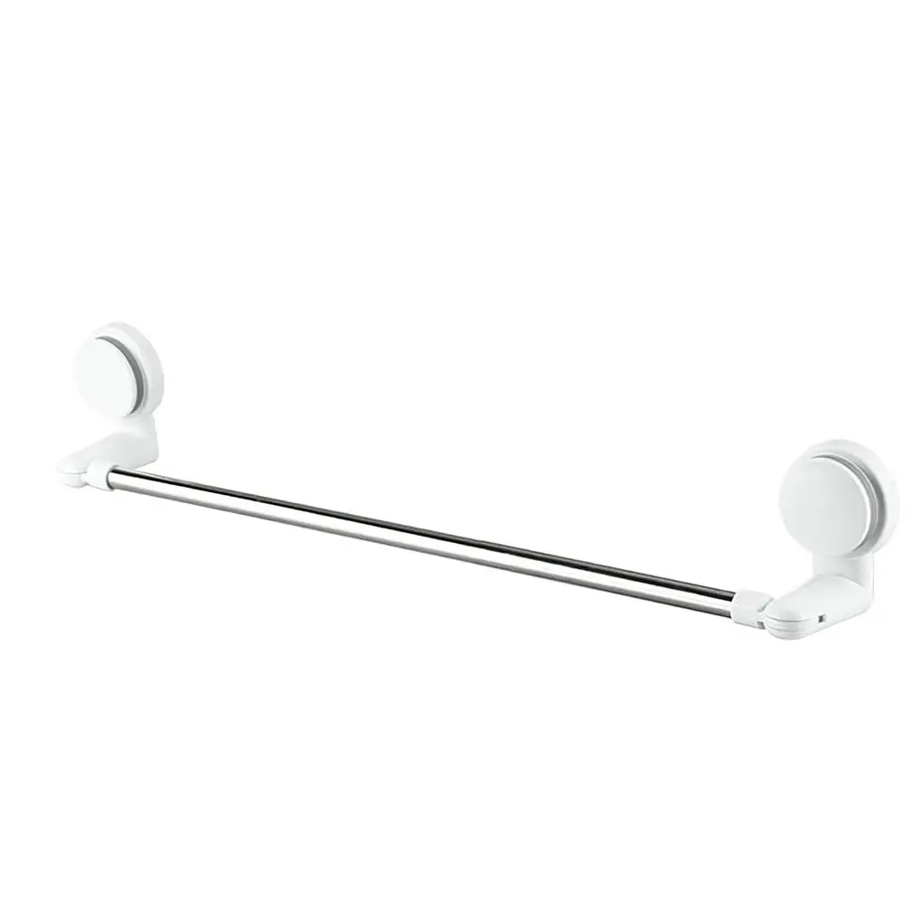

Suction Cup Towel Bar Punch-free Storage Rack Stainless Steel Polished Surface Saving Space Flexible Hand Towel Holder
