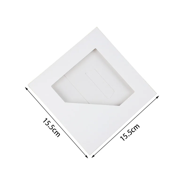 

50 шт. белые подарочные коробки с окном для носового платка