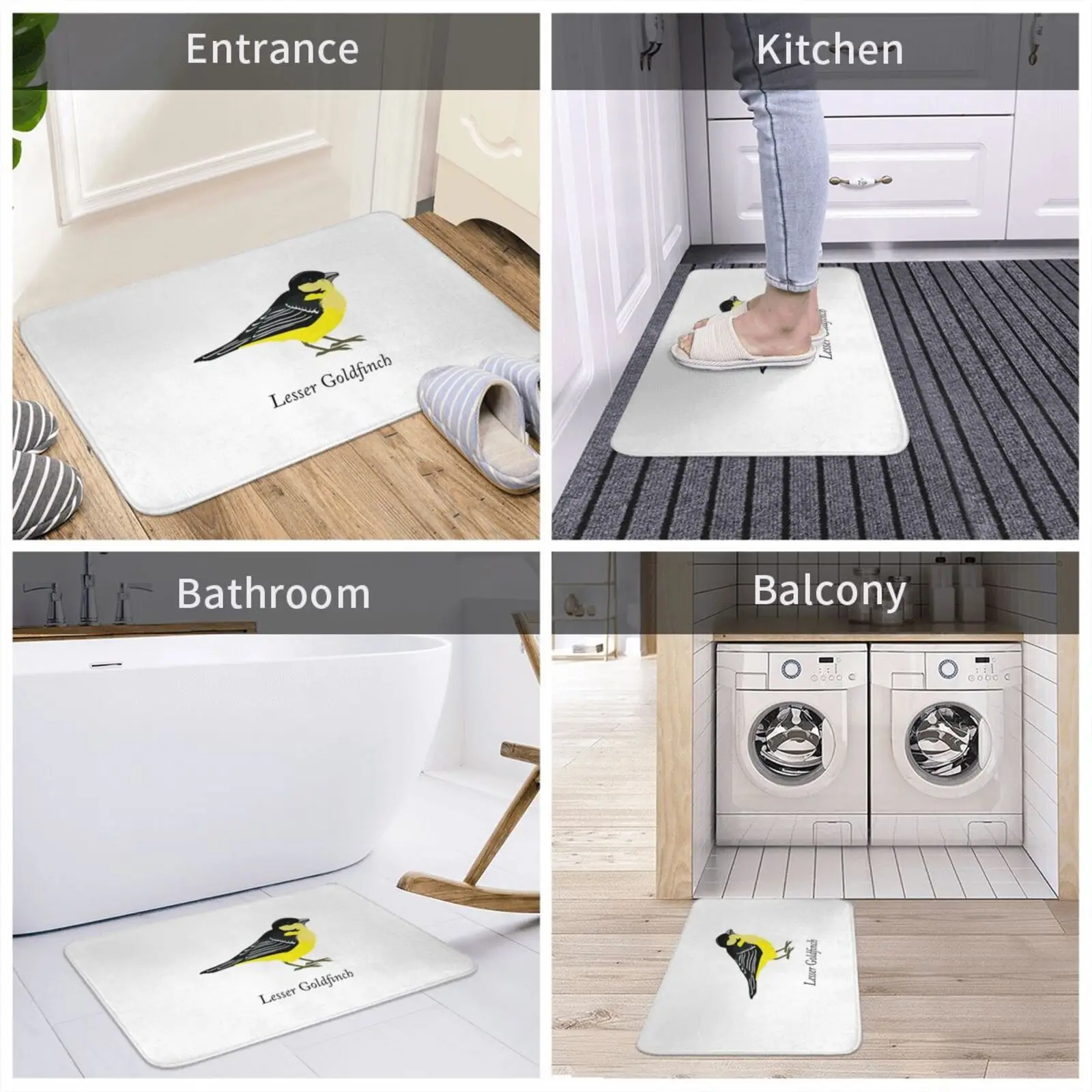 Малый Золотой коврик нескользящий для впитывания воды золотой тонкий черный и