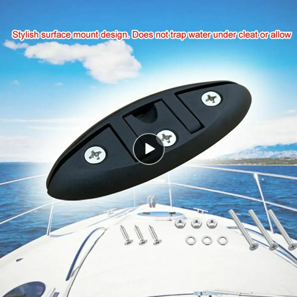 

130mm Durable Sailboats Flip Up Folding Pull Up Cleat High Strength Dock Deck Boat Marine Kayak Hardware Lightweight Nylon