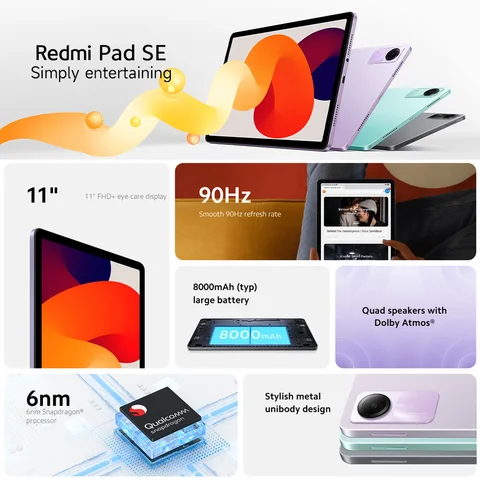 Xiaomi Redmi Pad SE 11 дюймов  Snapdragon 680 Wi-Fi