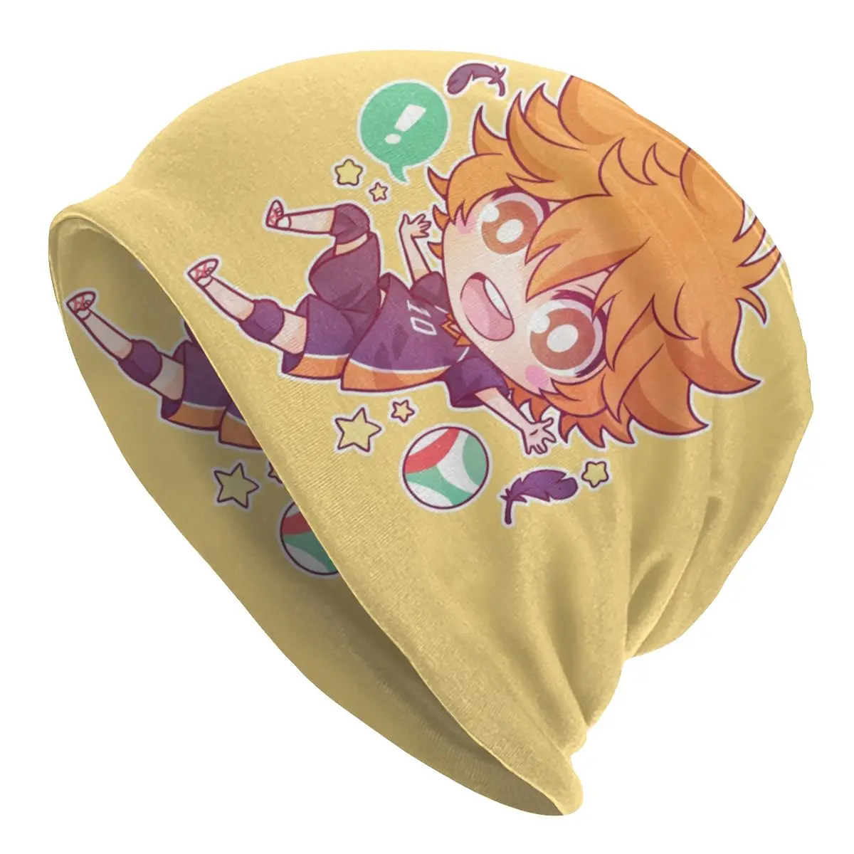 

Шапочка Haikyuu Shoyo Hinata, вязаная шапка, мужские шапки в стиле хип-хоп для взрослых, японское волейбол, Аниме Манга, теплые зимние шапочки, шапочки...