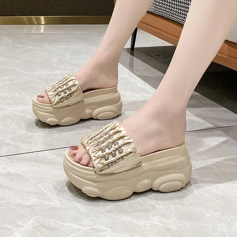 

Summer Platform Slippers Woman Slides Outdoor Beach Shoes Women Wedges Non-slip Sandals Flip Flops for Ladies Zapatos De Mujer