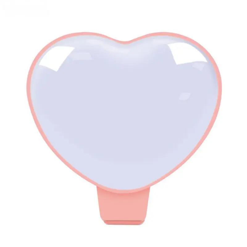 

For IPhone Samsung Xiaomi POCO Mobile Phone Selfie Light Portable Adjustment Live Beauty Fill Light Mini Heart-shaped