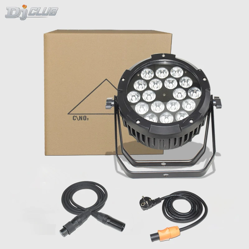 

Светодиодный прожектор Par Can Uplighting waterbad Outdoor Buliding Flat Par 18X18 Вт RGBWA мкА Colors Lyre Wash 6 в 1 для сценического освещения Dmx