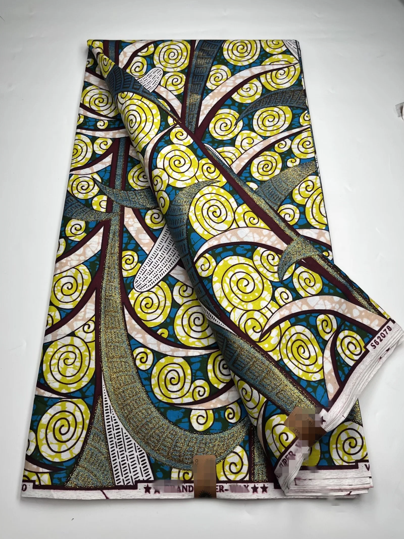 Новый Большой Африканский Воск блестящая ткань хлопок Анкара батик материал