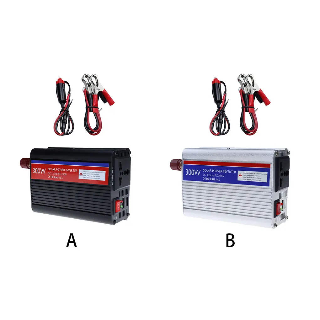 Automobile Converter Sine Wave DC 12V to AC 230V Short Circuit Protection Built-in Fan Emergency Inverter with Clip Black Automobile Converter Sine Wave DC 12V to AC 230V Short Circuit Protection Built-in Fan Emergency Inverter with Clip Black