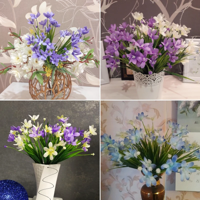 

Artificial Plastic Orchid Flower Plant Fake Silk Wedding Flower Arrangement Orchid Dancing Orchid