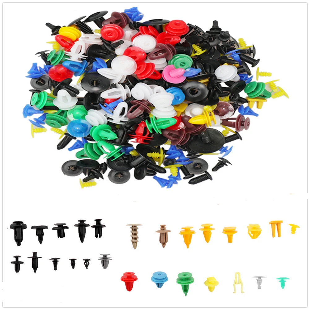 100 Pcs Mixed Fastener Car Bumper Clips Retainer Rivet for Hyundai Santa Fe 2019 2020 Carbon Fiber Trim Cup Ho | Автомобили и