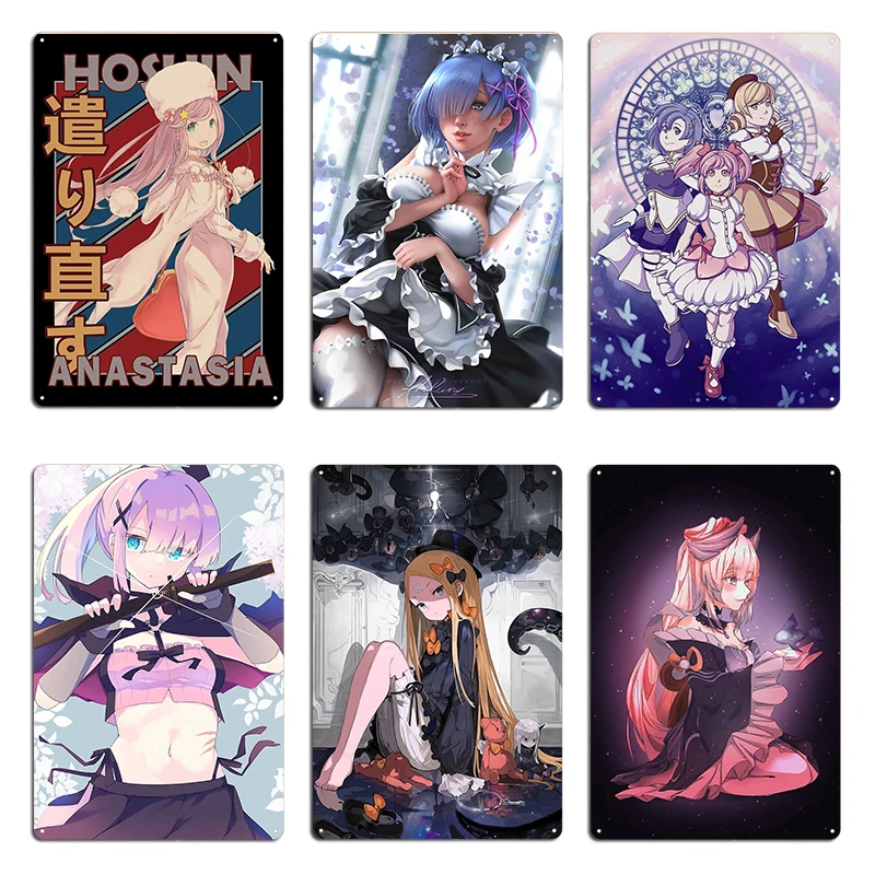 Sweet Rem Anastasia Hoshin Спящая Драконь Металлическая Табличка Ретро Кино Дизайн