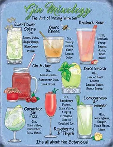 Металлическая жестяная вывеска для коктейлей в стиле ретро