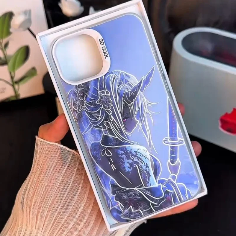 Фото Модный чехол для телефона с аниме-девушкой с татуировками для Samsung Galaxy S22 S23 S24 S25 S26 Ultra Plus, для iPhone 17 16 15 14 13 Pro Max №1