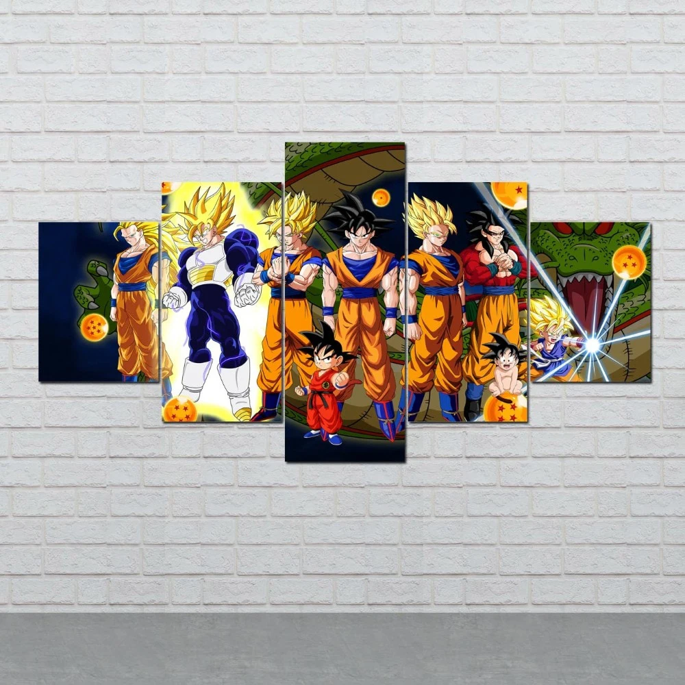 

Modern Canvas Art Prints 5 Panel Anime Character Poster Modular Wall Painting Home Decoration Artwork Wall Art Pictures