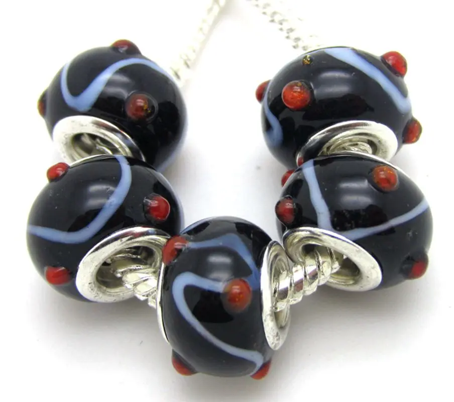 

20 шт./партия, бусины из муранского стекла, 5 мм