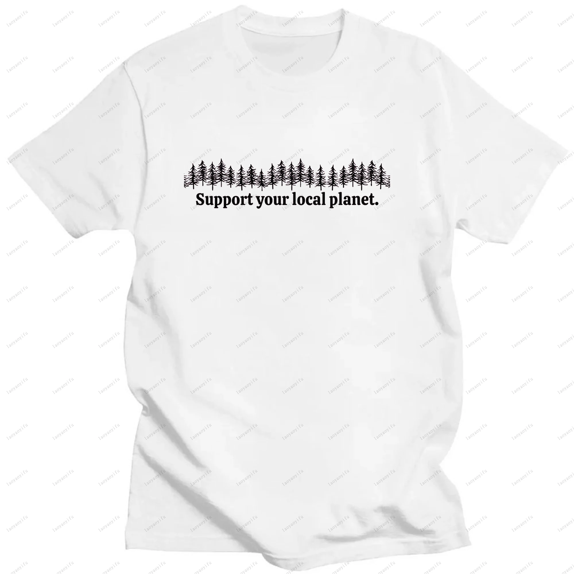 Мужская дышащая футболка с принтом для защиты окружающей среды удобная и модная