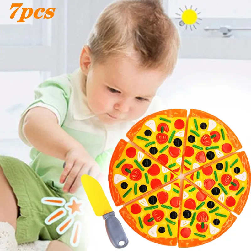 

Fasion DIY 7pcs Kitchen Boy Kids Gift Plastic Children Cut Pizza Toys