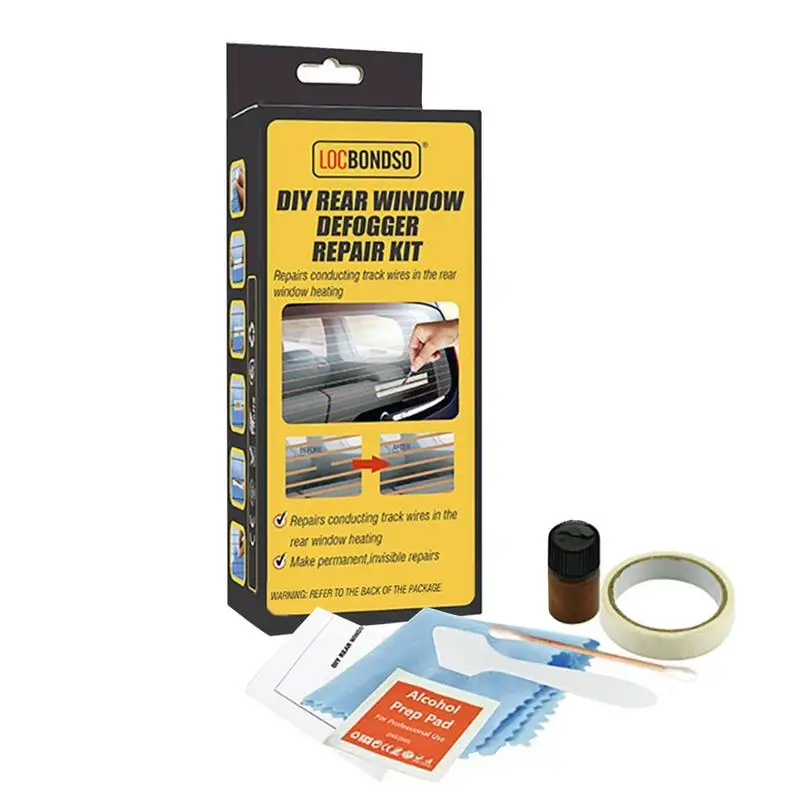 

Defroster Repair Kit Conductive Car Rear Window Defogger Repair Kit DIY Quick Repair Fixes Scratched Broken Defroster Heater