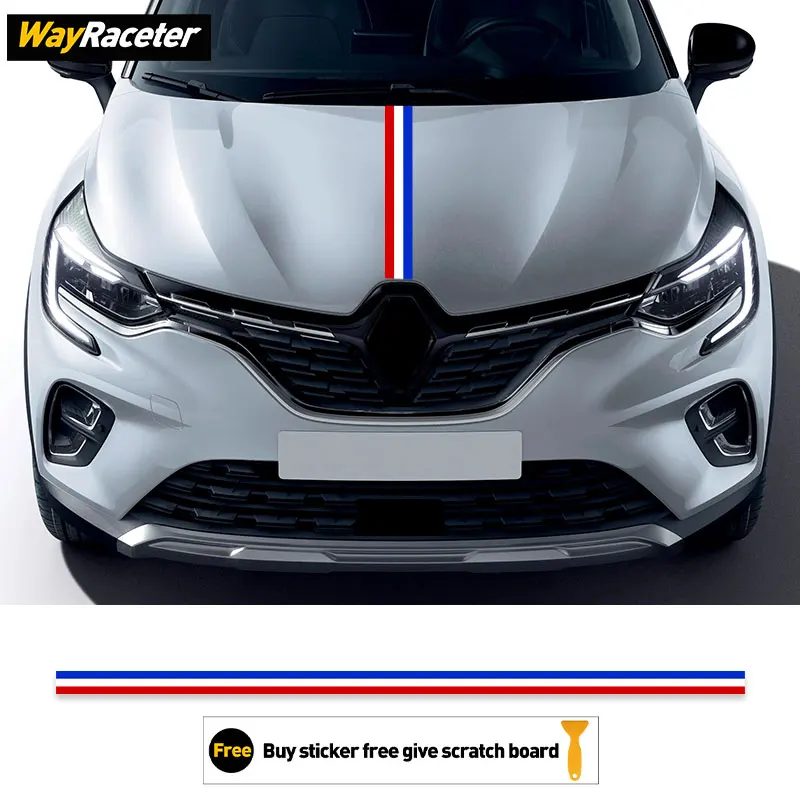 Линия капота автомобиля французский флаг Виниловая наклейка сделай сам