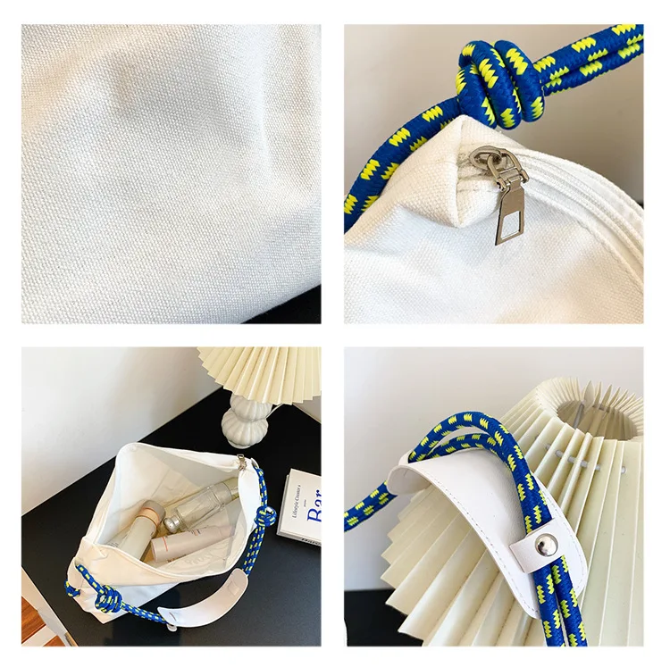 Женская сумка для покупок Холщовая Сумка-тоут с вышивкой Ins утка новинка 2024