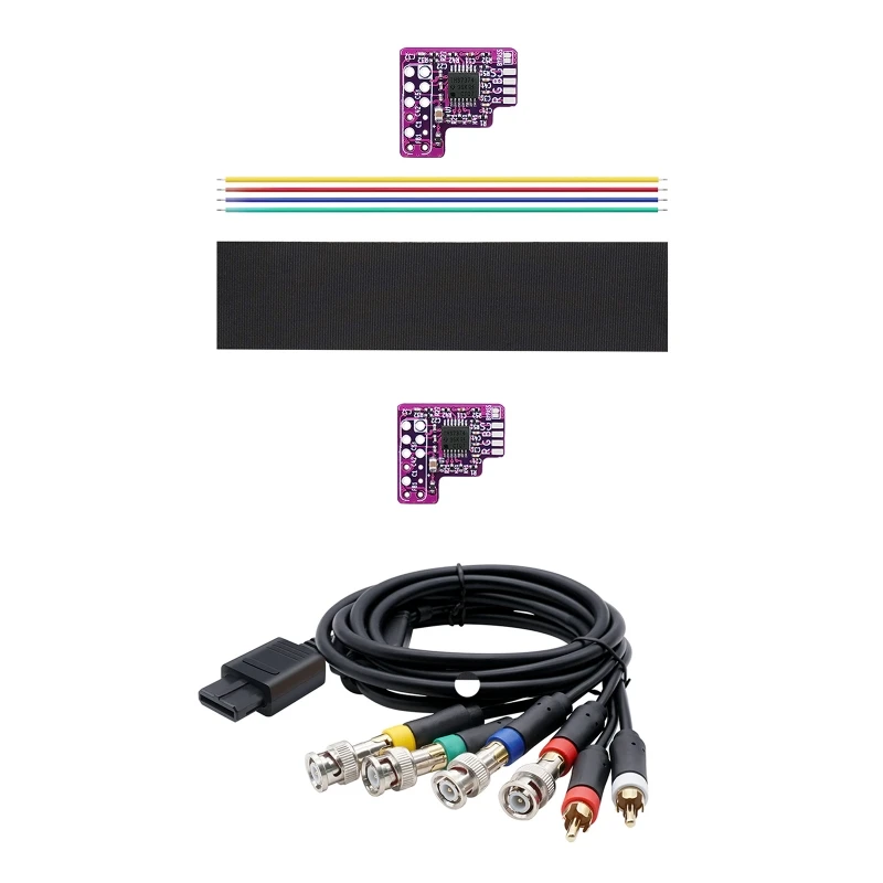 

Запасная плата модуля RGB, модуль THS7374 Amp, дисплей, совместимый с N 64 NTSC, игровая консоль, аксессуары