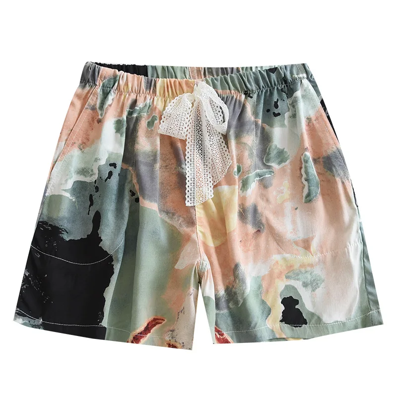 Pajama Pants Women's Summer Cotton Shorts Thin Section Loose Large Size Air-conditioned Pants Women's Home Wear