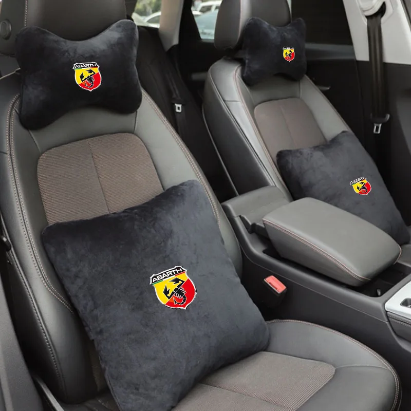 Фото Автомобильный подголовник для ABARTH 695 595 500 124 Spider PUNTO, автомобильный подголовник, поддержка шеи, поясничная Подушка, мягкая подушка для шеи, автомобильные аксессуары №1
