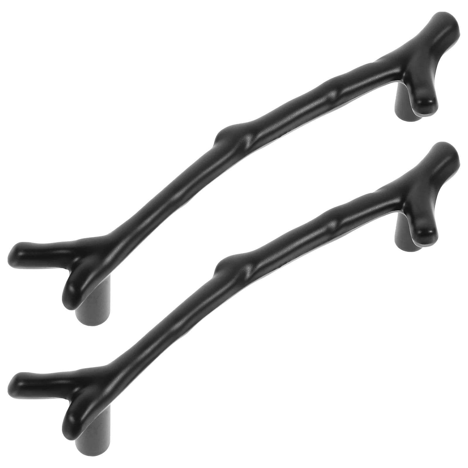 

2 Pcs Branch Handle Vintage Cabinet Pulls Personality Zinc Alloy Black Door Handles