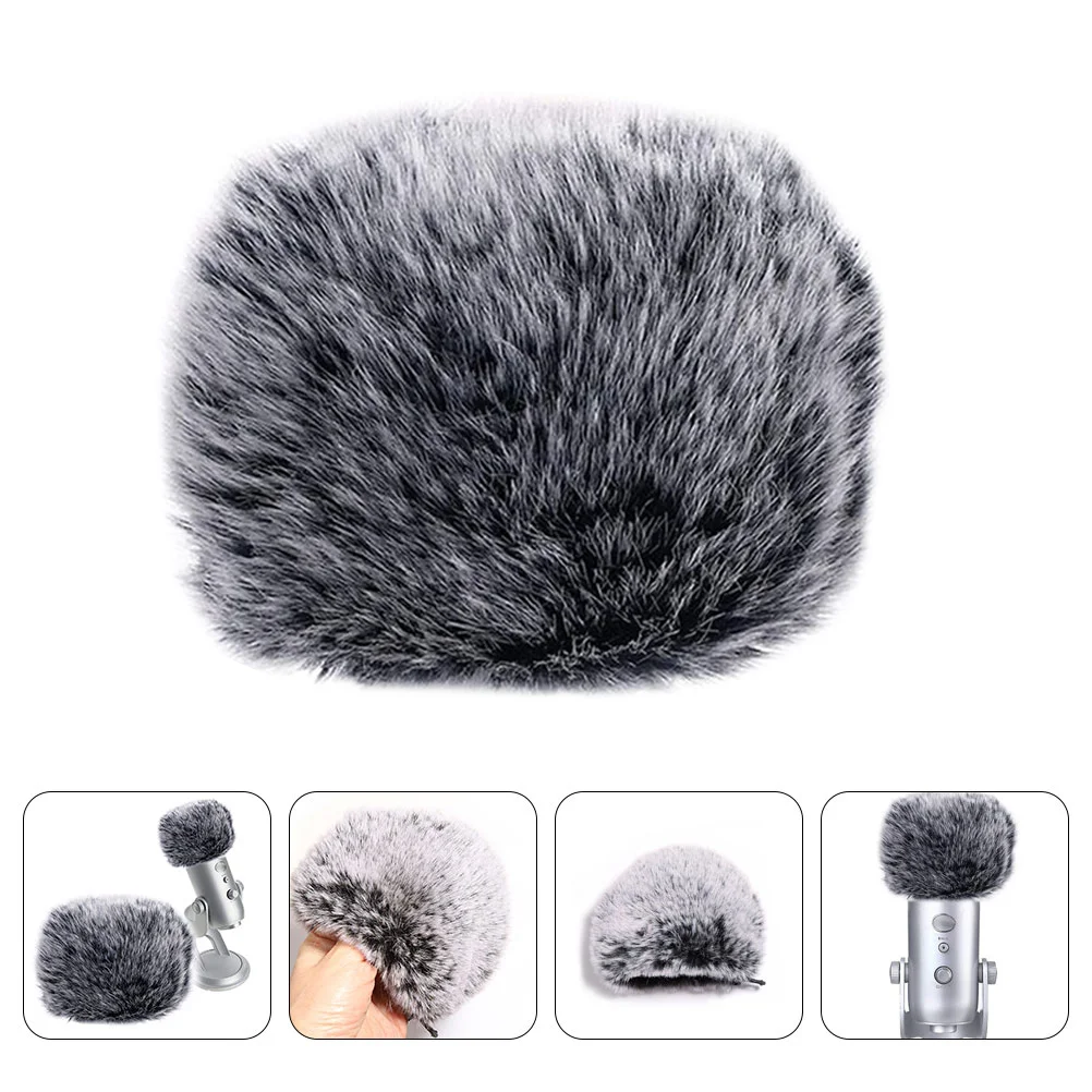 

Plush Microphone Cover Dust Covers Snap Strainer KTV Singing Accessories Capacitance Protector