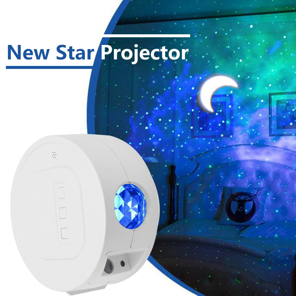 

Creative Starry Sky LED Projector Light Rechargeable Kids Moon Star Night Lamp for Kids Adults Bedroom Dec Christmas Gift