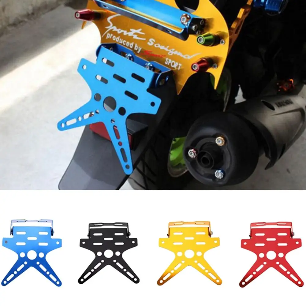 

New Universal Motorcycle Rear License Plate Holder Mount Bracket Alloy Aluminum Adjusted Registration Number Plate Cover