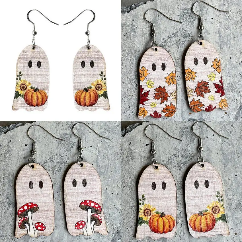 Милый Подсолнух Тыква Гриб Печать Дерево Искусство для женщин западные Хэллоуин