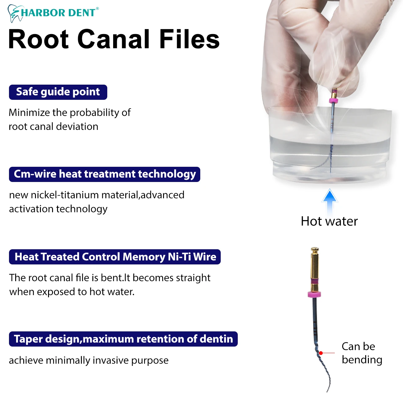 6 шт./кор. стоматологические SX-F3 синие файлы термоактивированные NiTi корневые для