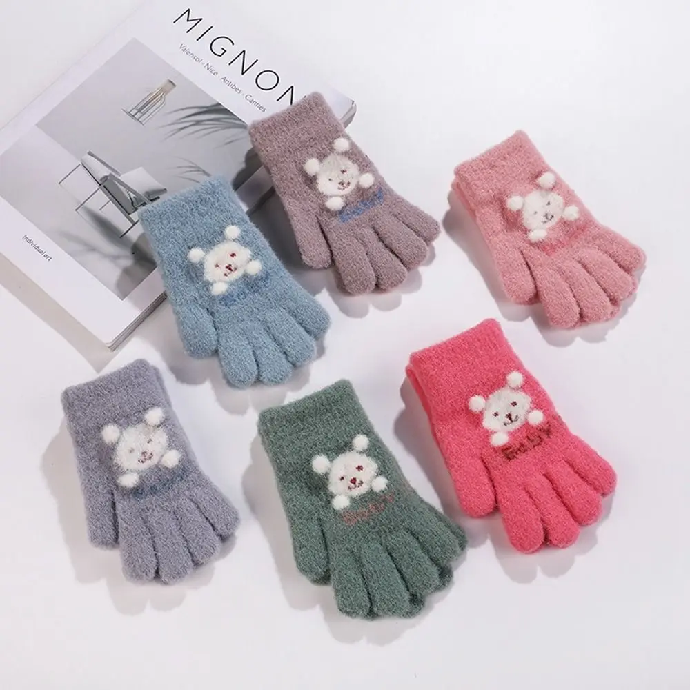 

Плотные закрытые перчатки, модные зимние теплые эластичные теплые варежки, перчатки, плюшевые зимние вязаные перчатки, зимние перчатки