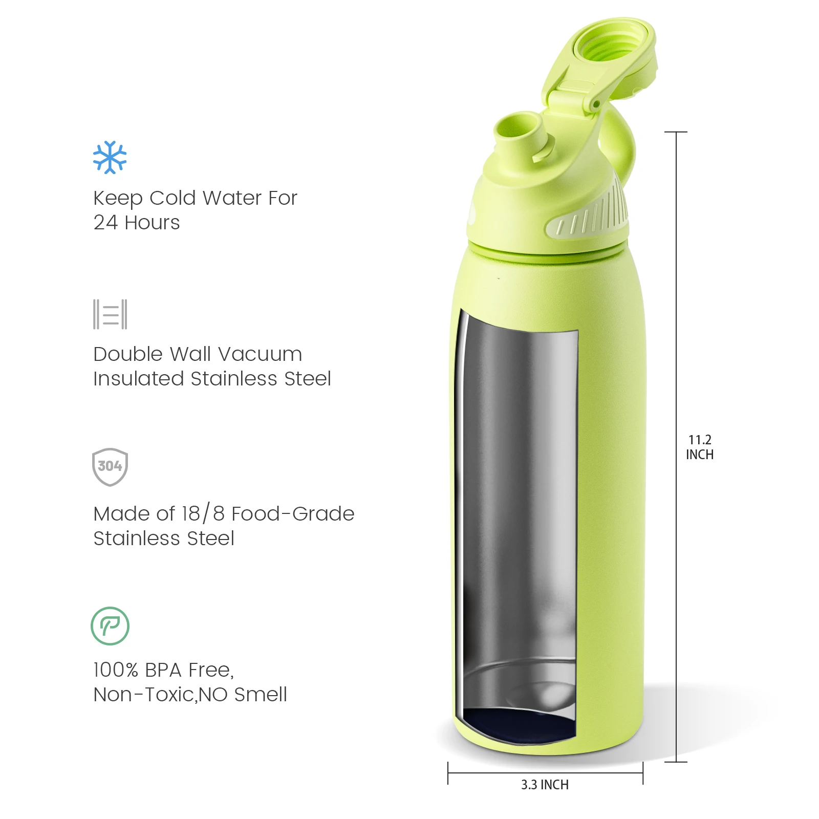 Фото FJbottle Термобутылка из нержавеющей стали Портативный уличный стакан Термос для холодных видов спорта Термальная бутылка для воды 1000 мл №2