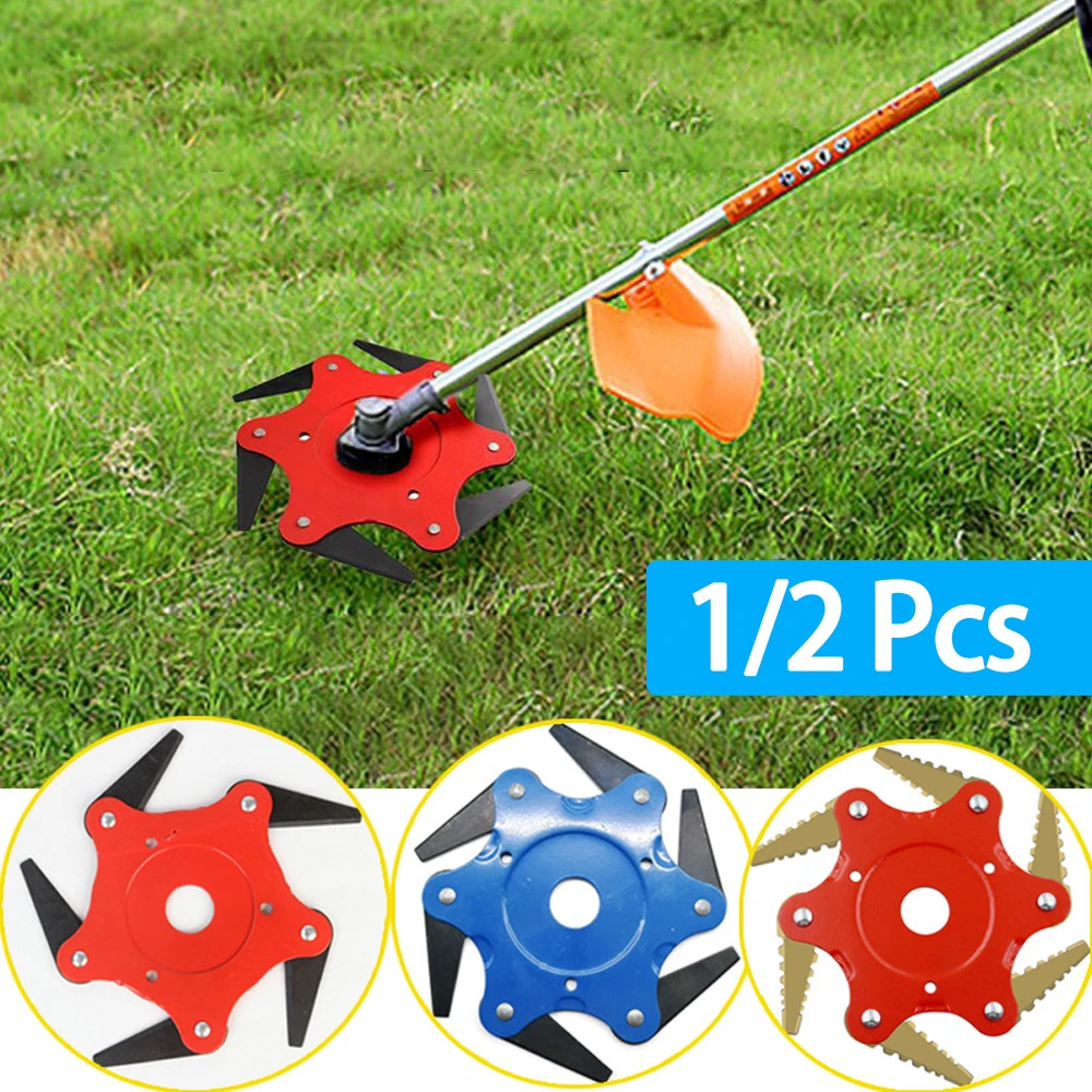 

6Teeth 65mm Brush Trimmer Metal Blades Pruning Tools Trimmer Head Brush Cutter Blade Garden Grass Trimmer Head For Lawn Mower
