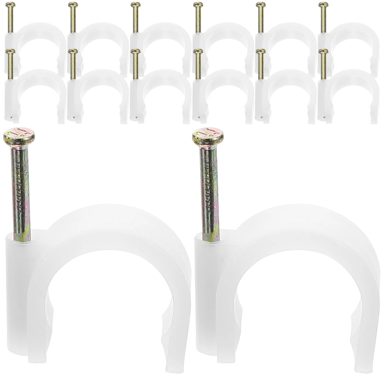 50 шт. зажимы для коаксиального кабеля стальной провод гвоздей Ethernet удлинитель