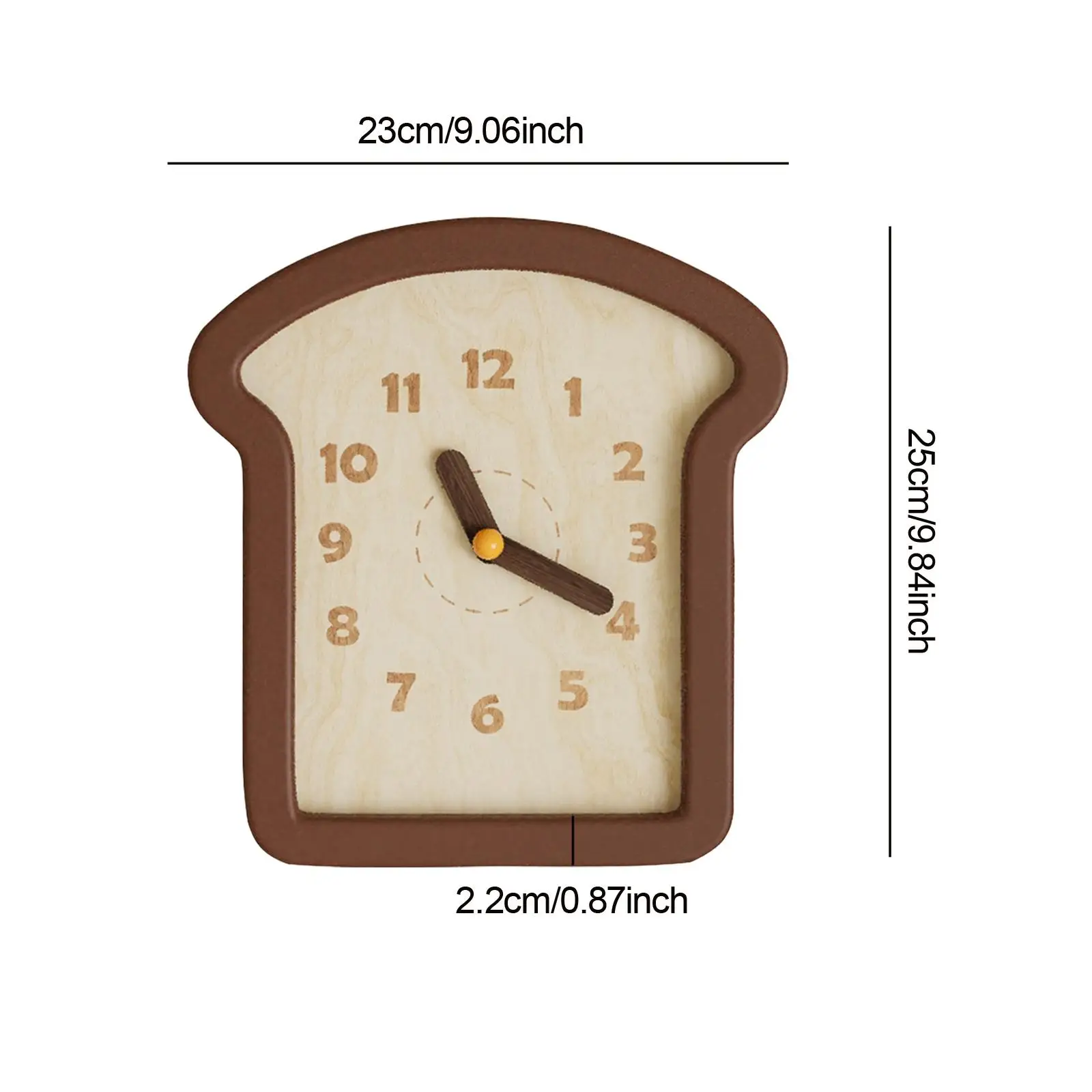 Деревянные настенные часы в форме тостов креативные бесшумные для кухни