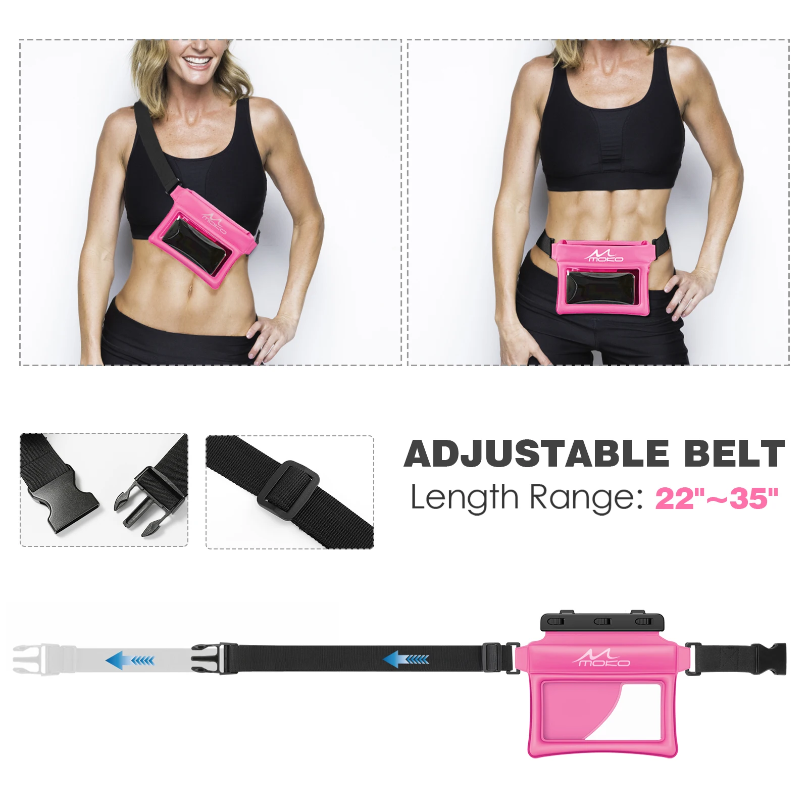 MoKo Waterproof Phone Pouch Drift Diving Swimming Bag Underwater Dry Bag Case Cover For Phone Water Sports Beach Pool Skiing