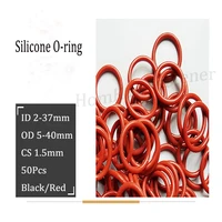 50 pcs cs 1 5mm nitrile rubbersilicone o ring id 2 37mm good elasticity high temperature resistance wear resistant preservative