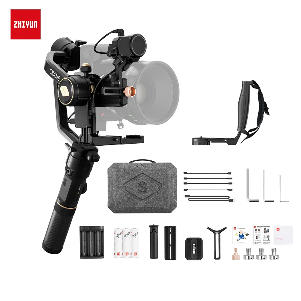 Фото Стабилизатор Zhiyun Crane 2S 3-осевой ручной для камер Canon, Nikon, Sony, Panasonic, DSLR, 80D, 90D, BMPCC 6K, 5D3 №2