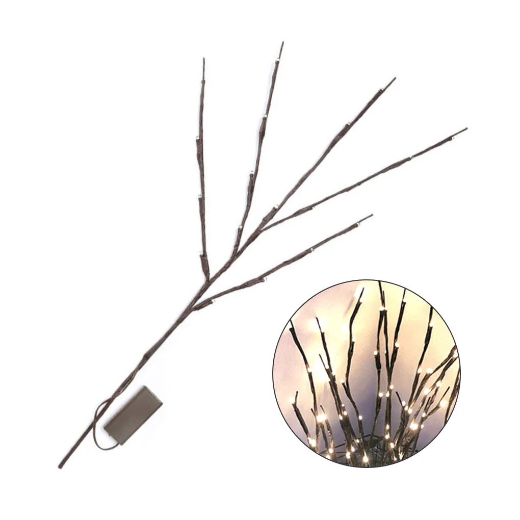 

Tree Branches LED Light Lamp String Decoration Indoor Outdoor Lighting Ornament Household Supplies Warm White Silver
